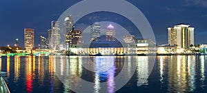 Urban Panoramic Downtwon City Skyline of Tampa Florida