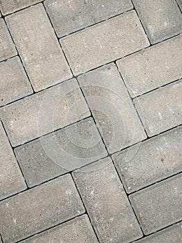 Urban pavers are arranged symmetrically