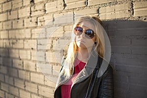 Urban portrait of young woman.