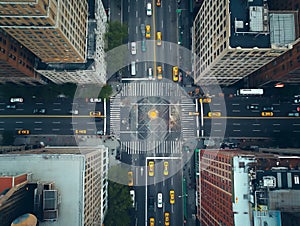 Urban Pulse: Aerial Crossroads View