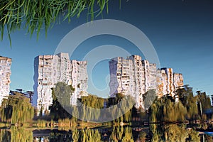 Urban reflections in the lake