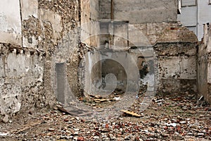 Urban ruins background photo