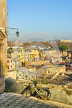 Urban Scene Gianicolo District, Rome, Italy