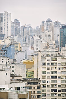 Urban Scene Sao Paulo Brazil Cityscape Skyline Vertical