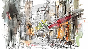 Urban Sketcher Capturing City Life