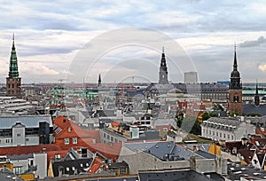 urban skyline of Copenaghen city centre