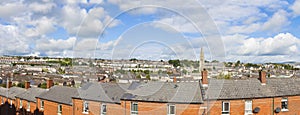 Urban skyline of Derry city also called London derry in northern Ireland with the Churc Europe - northern Ireland