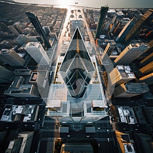 Urban Skylines Unveiled: A Drone\'s Spectacular Aerial Perspective of Megacity Roofs