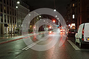 Urban street at night