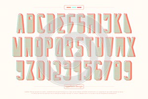 Urban style alphabet letters and numbers. vector, trendy font type