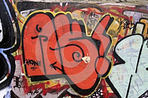 Urban style graffitis