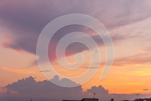 Urban Sunset on Turin in a summer day