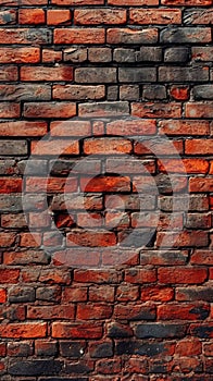 Urban texture Red brick wall background, perfect for graffiti