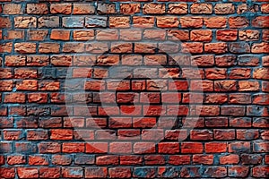 Urban texture Red brick wall background, perfect for graffiti