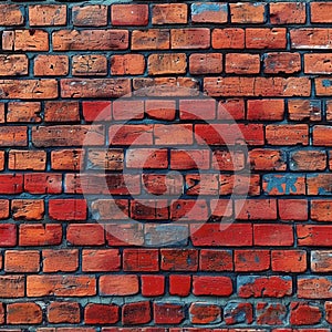 Urban texture Red brick wall background, perfect for graffiti