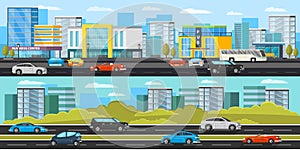 Urban Traffic Horizontal Banners