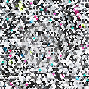 Urban triangle seamless pattern with grunge effect