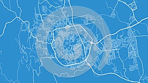 Urban vector city map of Abha, Saudi Arabia, Middle East photo