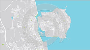 Urban vector city map of Al Qatif, Saudi Arabia, Middle East photo