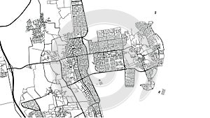 Urban vector city map of Al Qatif, Saudi Arabia, Middle East photo