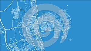 Urban vector city map of Al Qatif, Saudi Arabia, Middle East photo