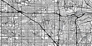 Urban vector city map of Anaheim, California , United States of America