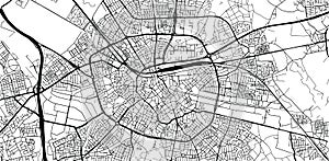Urban vector city map of Eindhoven, The Netherlands