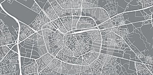 Urban vector city map of Eindhoven, The Netherlands