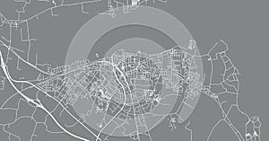 Urban vector city map of Holbaek, Denmark