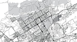 Urban vector city map of Islamabad, Pakistan, Asia.