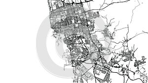 Urban vector city map of Jeddah, Saudi Arabia, Middle East photo