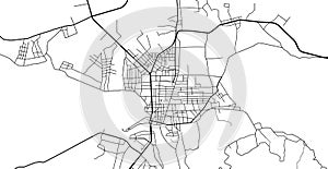 Urban vector city map of Kon Tum, Vietnam