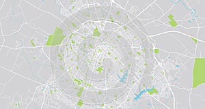 Urban vector city map of Lexington, Kentucky , United States of America