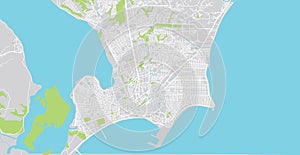 Urban vector city map of Maceio, Brazil