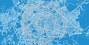 Urban vector city map of Morelia, Mexico