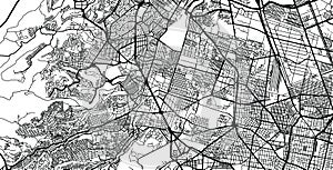 Urban vector city map of Naucalpan, Mexico photo