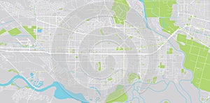 Urban vector city map of neuquen, Argentina