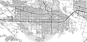 Urban vector city map of neuquen, Argentina