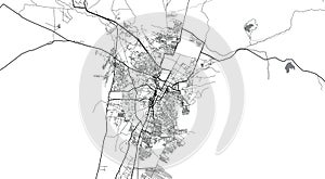 Urban vector city map of Quetta, Pakistan, Asia. photo