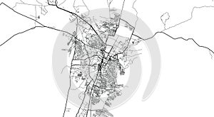 Urban vector city map of Quetta, Pakistan, Asia photo