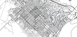Urban vector city map of Resistencia, Argentina photo