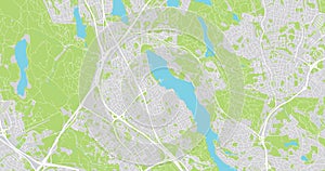 Urban vector city map of Sollentuna, Sweden, Europe