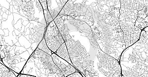 Urban vector city map of Sollentuna, Sweden, Europe