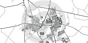 Urban vector city map of Welkom, South Africa photo