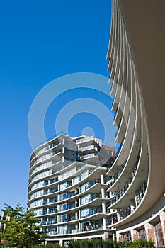 Urban view - condominium or apartment building photo