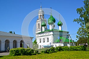 Urban view with Holy Trinity Church 1772. Poshekhonje, Yaroslavl region