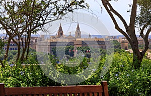 Urban view of Valletta, the capital of Malta, from Upper Barrakka Gardens.