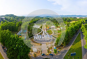 Urban views and decoration in the resort town of Tskhaltubo. Georgia