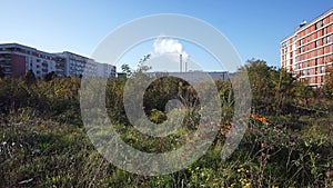 Urban wasteland in Paris suburb