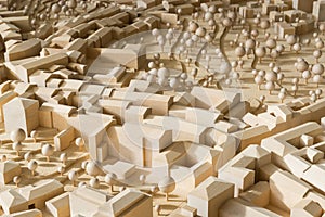 Urbanistic wooden model